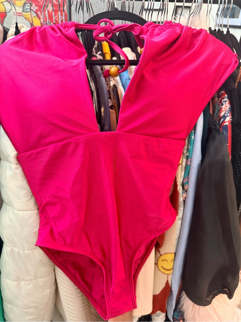 Andrea Iyamah Hot Pink One-Piece Swimsuit